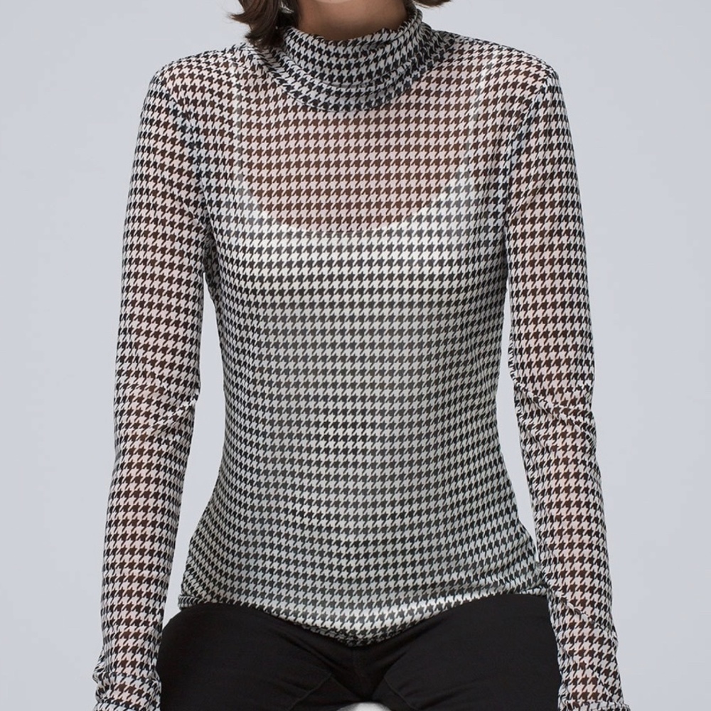 White House Black Market mesh turtleneck